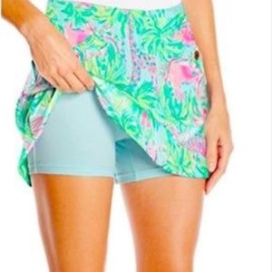 EUC Ladies Lilly Pulitzer Sea Salt Blue on Parade Skort size M